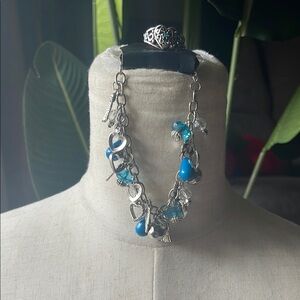 Heart Charm Bracelet & Ring